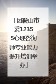 团鞍山市委12355心理咨询师专业能力提升培训举办